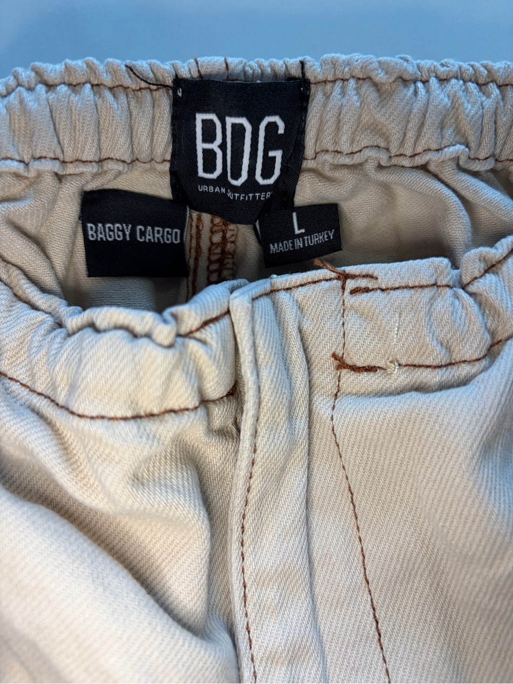 Urban outfitters BDG baggy cargo khaki pants women’s large y2k high rise - Picture 4 of 8
